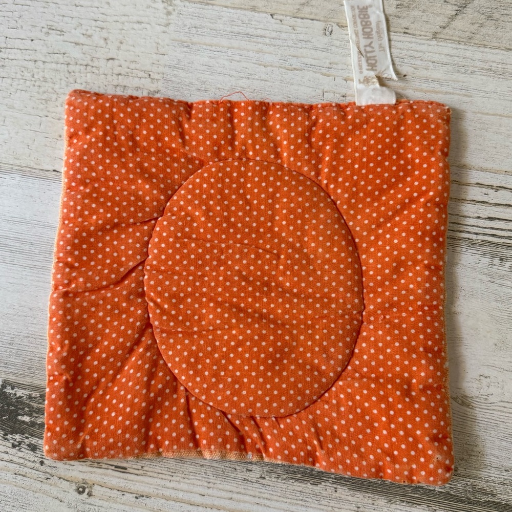 Vintage Muted Orange Holly Hobby Hot Pad Pot Holder ~ American Greetings - Picture 2 of 10